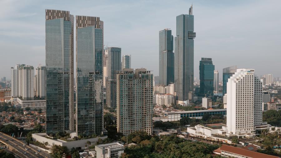 Jakarta, kota pusat ekonomi di Indonesia. Bloomberg