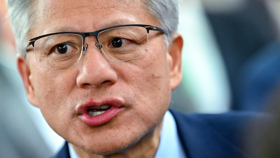 CEO Nvidia Jensen Huang di Capitol Hill. Graeme Sloan/Bloomberg