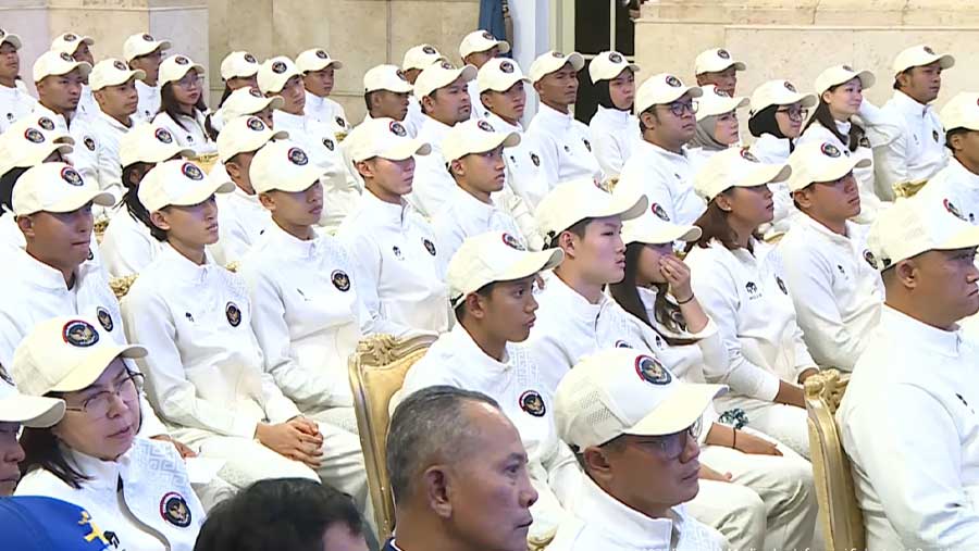 Presiden Prabowo Berangkatkan Kontingen Indonesia Menuju Sea Games ke-33 Thailand, (5/12/2025). (YouTube Setpres)