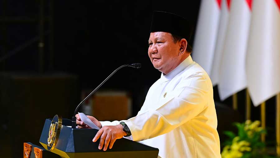 Presiden Prabowo di acara HUT Partai Golkar. (Dok. BPMI)