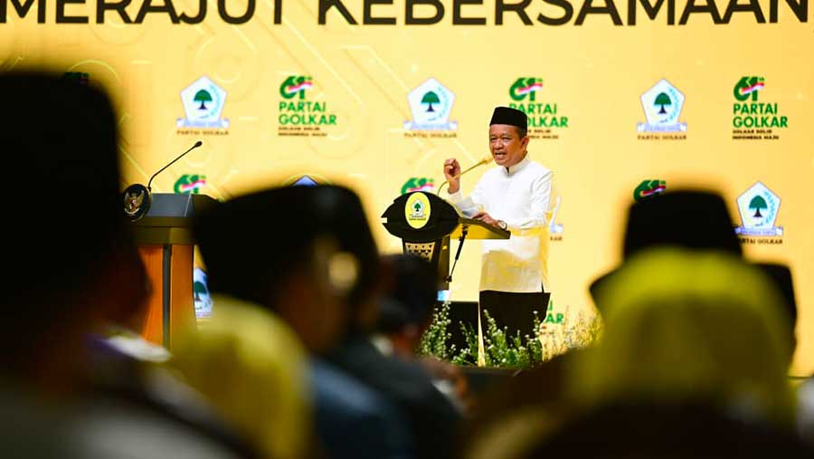 Presiden Prabowo di acara HUT Partai Golkar. (Dok. BPMI)