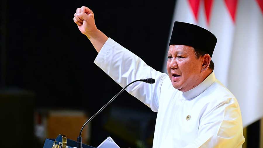 Presiden Prabowo di acara HUT Partai Golkar. (Dok. BPMI)