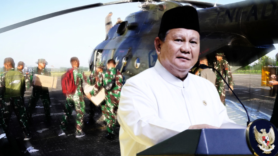 Prabowo Kerahkan Armada Udara Tangani Bencana Sumatra (Foto Diolah)