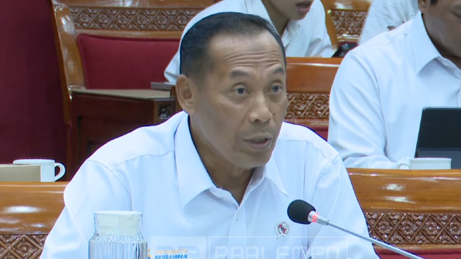 Wamendikti Prof. Fauzan saat Rapat Kerja dengan Komisi X DPR RI. (Sumber: tangkapan layar Parlement TV)