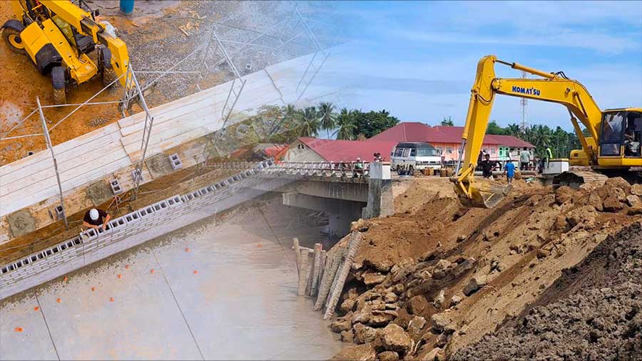 Jembatan Akses Aceh-Medan di Pidie Jaya Tersambung, Segera Dapat Digunakan. (Diolah dari Berbagai Sumber)