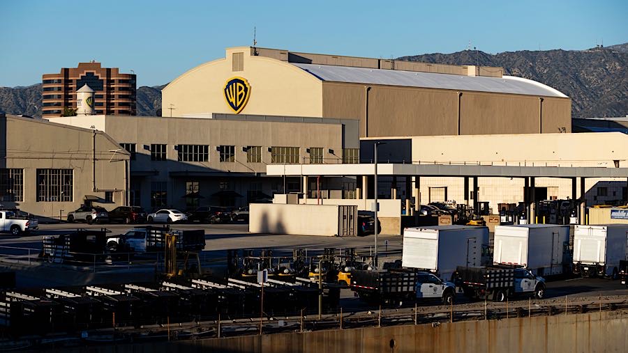 Warner Bros. Studios di Burbank, California, AS, Selasa (9/12/2025). (Ethan Swope/Bloomberg)