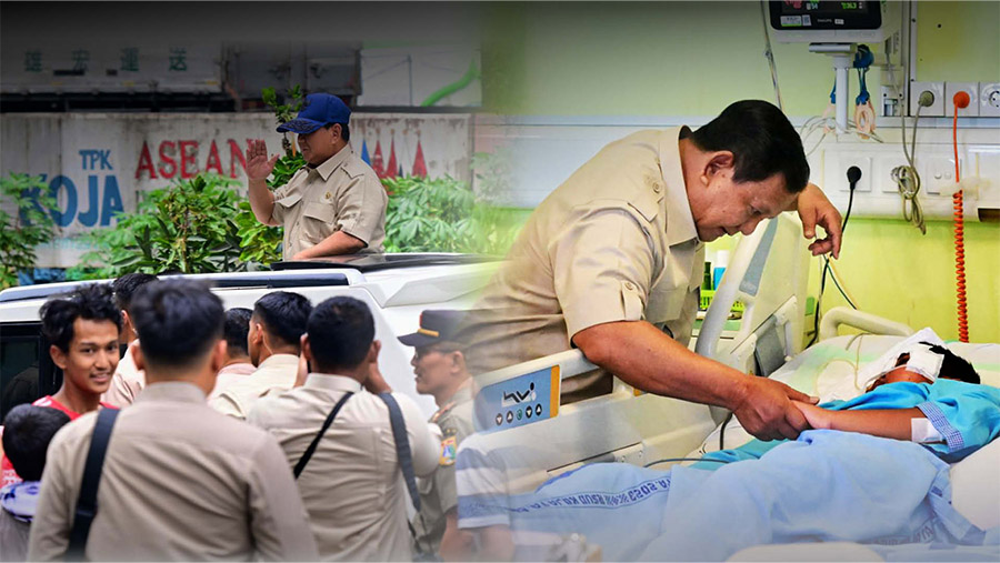 Presiden Kunjungi Korban Kecelakaan Mobil MBG di RSUD Koja (Foto: Diolah dari Berbagai Sumber)