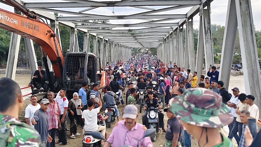 Jembatan Teupin Mane di Kecamatan Juli, Kabupaten Bireuen, Aceh. (dok via. Badan Komunikasi Pemerintah RI)