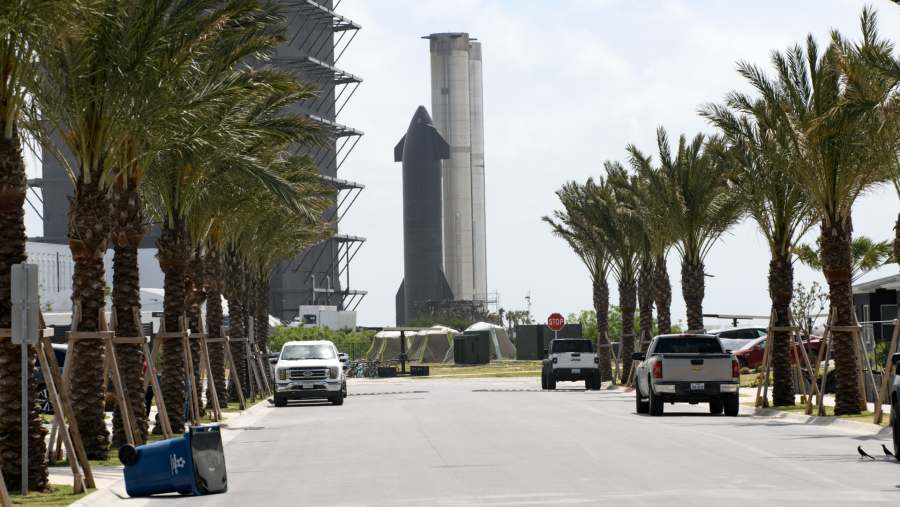 Kawasan SpaceX Starbase dan fasilitas peluncuran roket di Boca Chica, Texas, Amerika. Mark Felix/Bloomberg