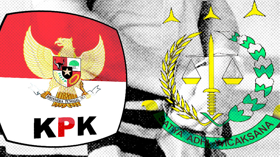 Ilustrasi KPK dan Kejaksaan Agung (Bloomberg Technoz)
