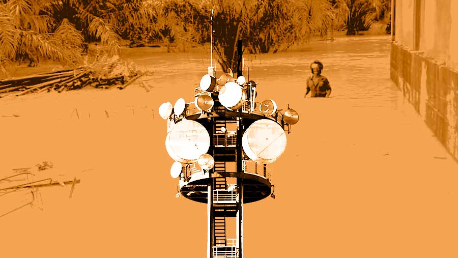 Ilustrasi pemulihan jaringan telekomunikasi di Aceh pasca banjir (Diolah)