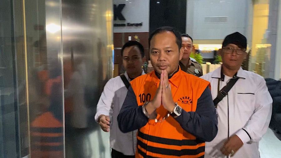 Jaksa Tri Taruna Fariadi akhirnya tertangkap dan ditahan KPK. (Bloomberg Technoz/Dovana Hasiana)