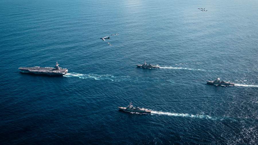 Kapal induk USS Gerald R. Ford. Bloomberg