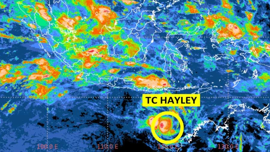 Peta Siklon Harley (Dok. BMKG)