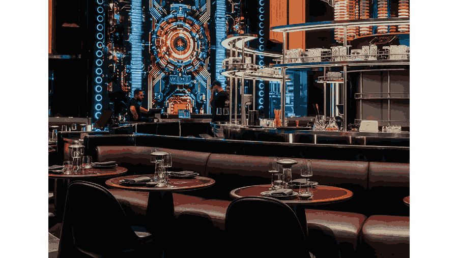 Woohoo,restoran dengan koki kecerdasan buatan (AI), berlokasi sangat dekat dengan Burj Khalifa di Dubai.Sumber: Woohoo