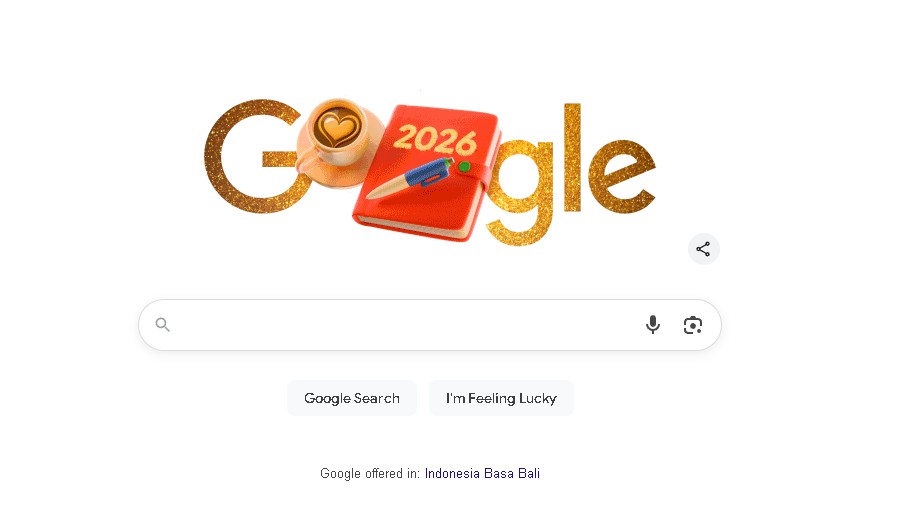Doodle dari Google di tahun baru 2026