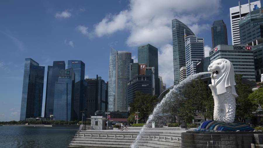 Gedung-gedung di cakrawala Singapura. (Wei Leng Tay/Bloomberg)