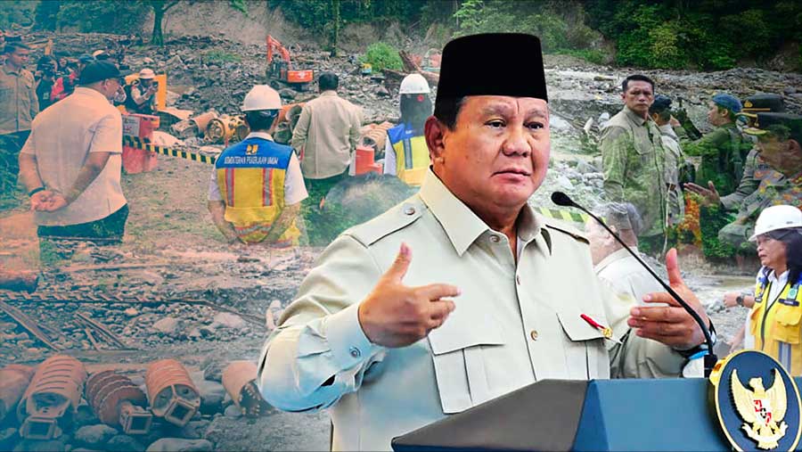 Prabowo Keluhkan Banyak Fitnah Pada Pemerintah di Tengah Penanganan (Diolah)