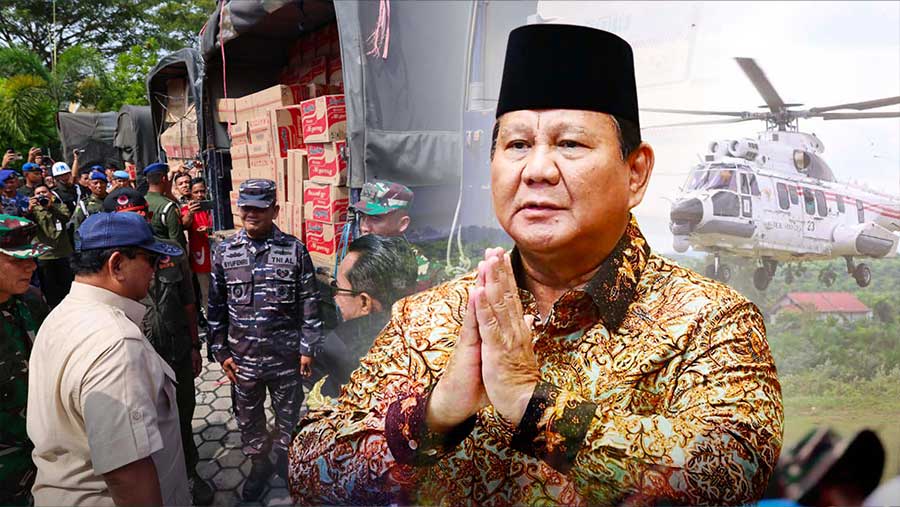 Prabowo, Kita Tidak Tolak Bantuan (Diolah)