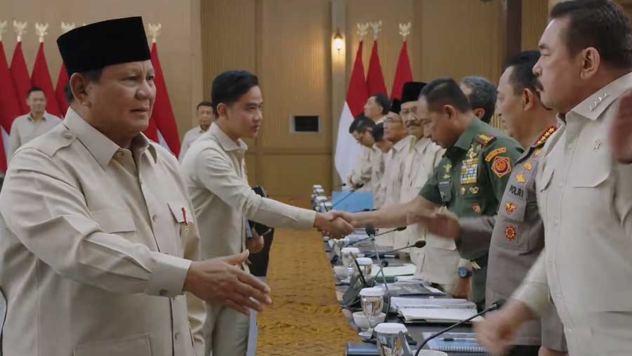 Taklimat Awal Tahun Presiden Republik Indonesia, Hambalang, 6 Januari 2026 (Tangkapan layar YouTube Sekretariat Presiden)