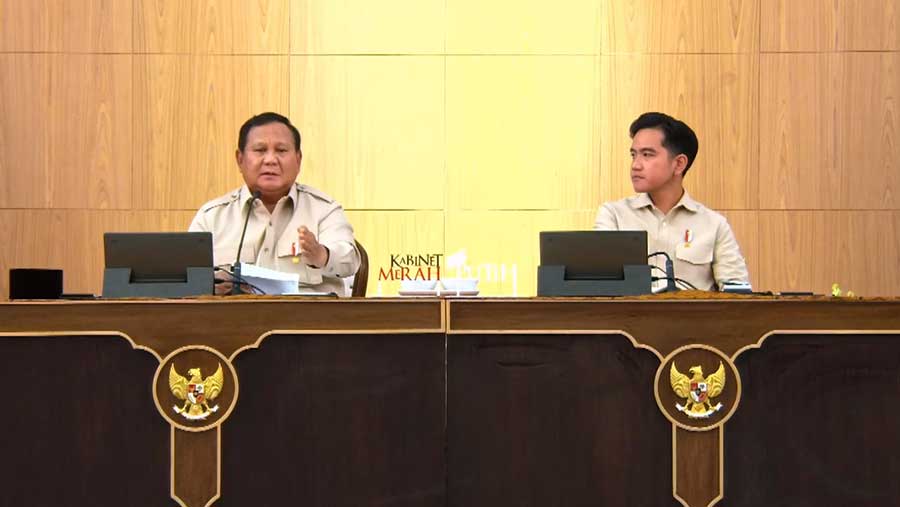 Taklimat Awal Tahun Presiden Republik Indonesia, Hambalang, 6 Januari 2026 (Tangkapan layar YouTube Sekretariat Presiden)