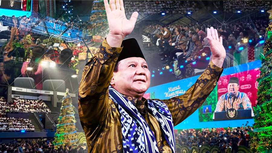 Hadir Perayaan Natal Nasional 2025, Prabowo Ingatkan Pentingnya Persatuan Bangsa. (Dok. BPMI Setpres)