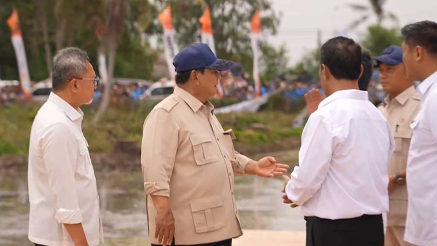 Presiden Prabowo saat Panen Raya dan Pengumuman Swasembada Pangan, Karawang, 7 Januari 2026 (Tangkapan layar YouTube Sekretariat Presiden)