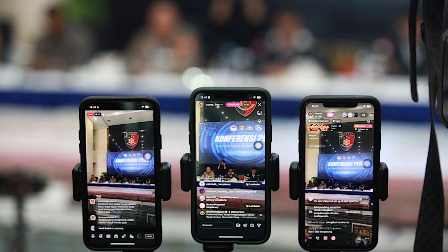 Dalam kasus ini Bareskrim mengamankan 5 orang yang telah ditetapkan menjadi tersangka. (Bloomberg Technoz/Andrean Kristianto)