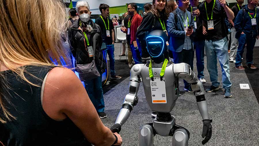 Robot humanoid G1 dari Unitree Robotics. (David Paul Morris/Bloomberg)