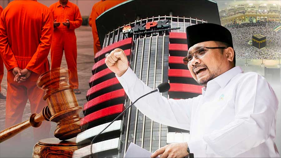 Mantan Menteri Agama Yaqut Qoumas jadi Tersangka Kasus Korupsi Kuota Haji. (Diolah dari Berbagai Sumber)