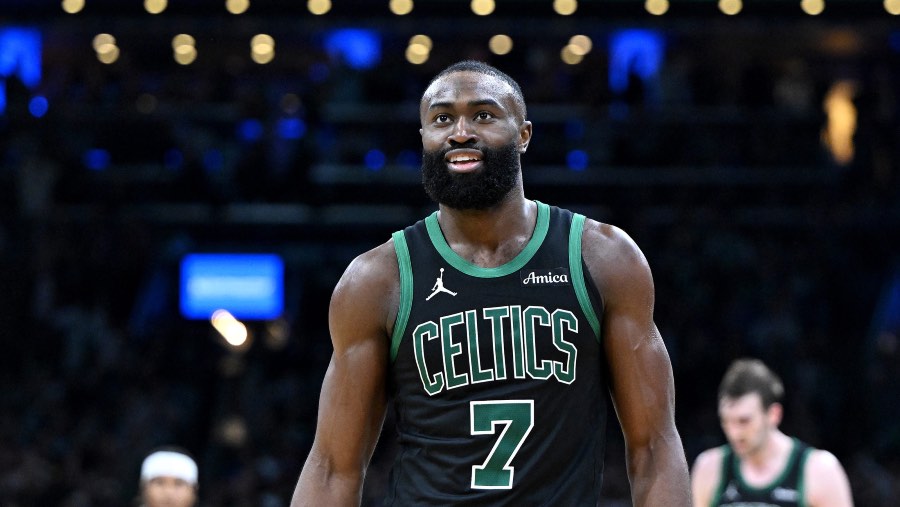 Pemain NBA Boston Celtics Jaylen Brown. (Sumber: Bloomberg)
