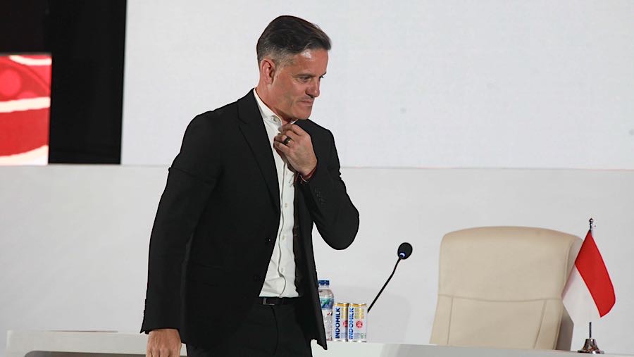 Herdman mengisi posisi pelatih kepala yang telah kosong sejak Oktober 2025 setelah PSSI meberhentikan Patrick Kluivert. (Bloomberg Technoz/Andrean)