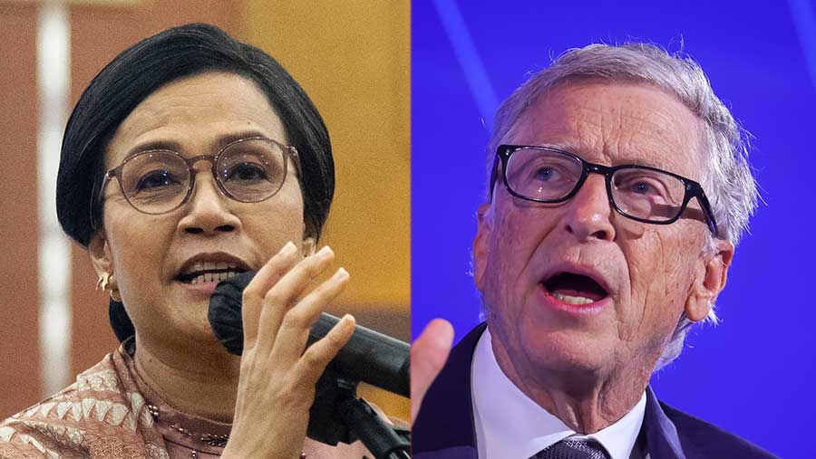 Sri Mulyani dan Bill Gates (Bloomberg)