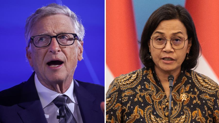 Sri Mulyani dan Bill Gates (Bloomberg)
