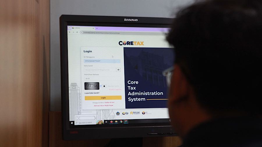 Sebanyak 11,86 juta WP telah melakukan aktivasi akun Coretax per Senin (12/1/2026), pukul 14.00 WIB. (Bloomberg Technoz/Andrean Kristianto)