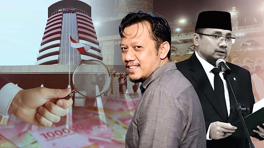 KPK Telusuri Aliran Dana Korupsi Kuota Haji ke Salah Satu Ketua PBNU. (Foto: Diolah dari Berbagai Sumber)
