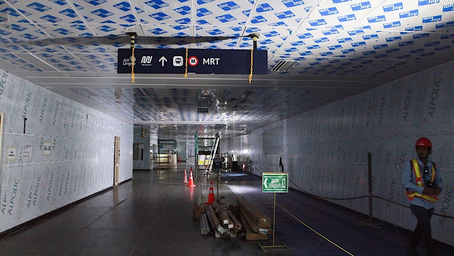 Pembangunan konstruksi fase 2A per Desember 2025 telah melampaui target akhir tahun 2025. (Bloomberg Technoz/Andrean Kristianto)