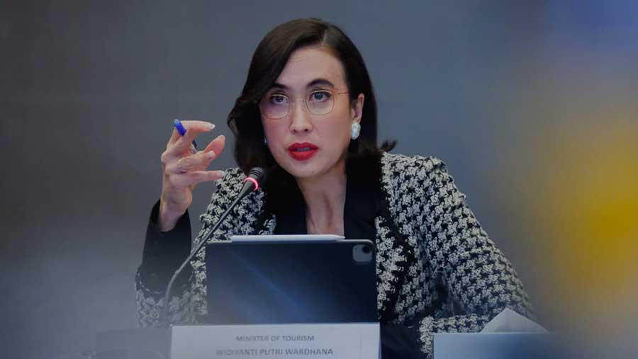 Menteri Pariwisata Widiyanti Putri Wardhana saat menegaskan Karisma Event Nusantara (KEN) 2026 (23/1/2026). (Dok. Kemenpar)