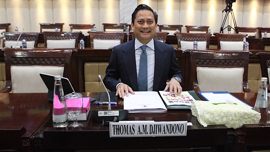 Dari tiga nama, Thomas Djiwandono memang menjadi yang paling santer disebut akan menjadi Deputi BI yang baru. (Bloomberg Technoz/Andrean)