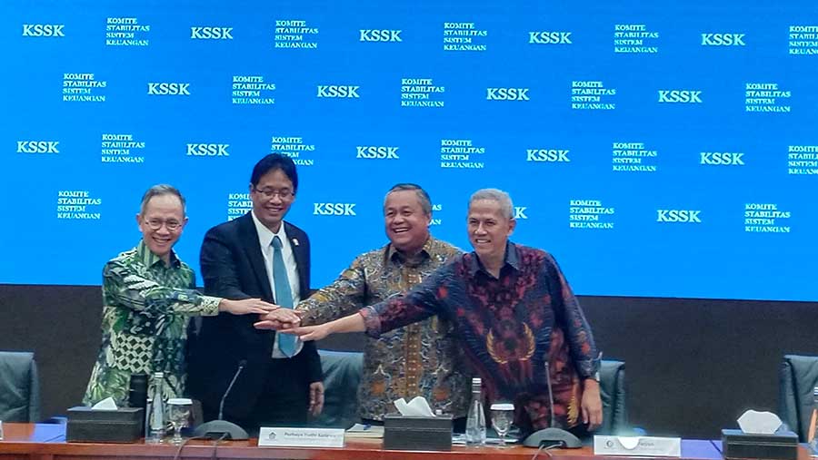 Menkeu Purbaya Yudhi Sadewa hasil rapat KSSK I 2026 (Bloomberg Technoz/Pramesti)