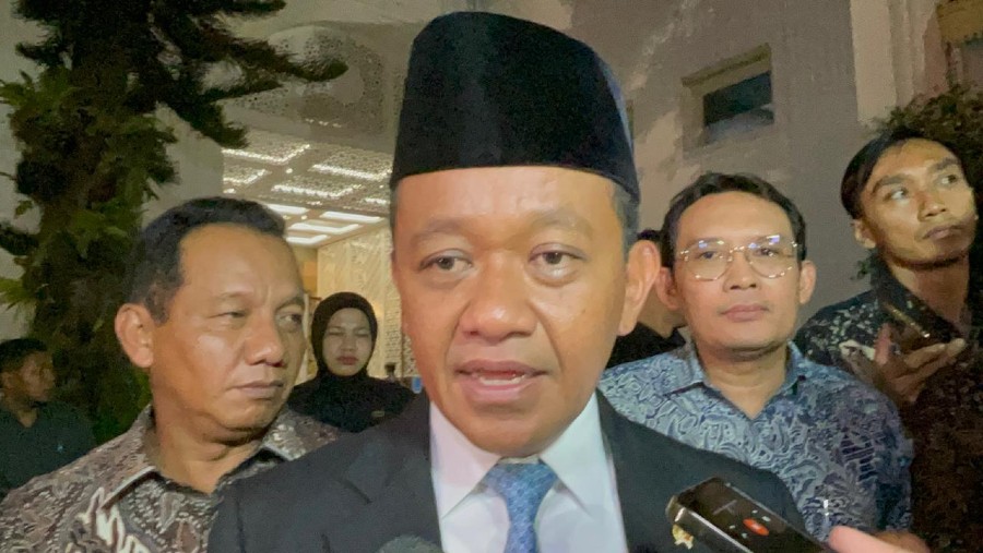 Menteri ESDM Bahlil Lahadalia di Istana Kepresidenan, Rabu (28/1/2026)./Bloomberg Technoz-Azura Yumna