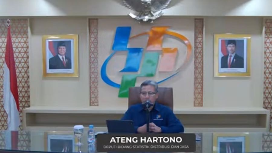 Deputi Bidang Statistik Distribusi dan Jasa BPS Ateng Hartono. (Youtube BPS)