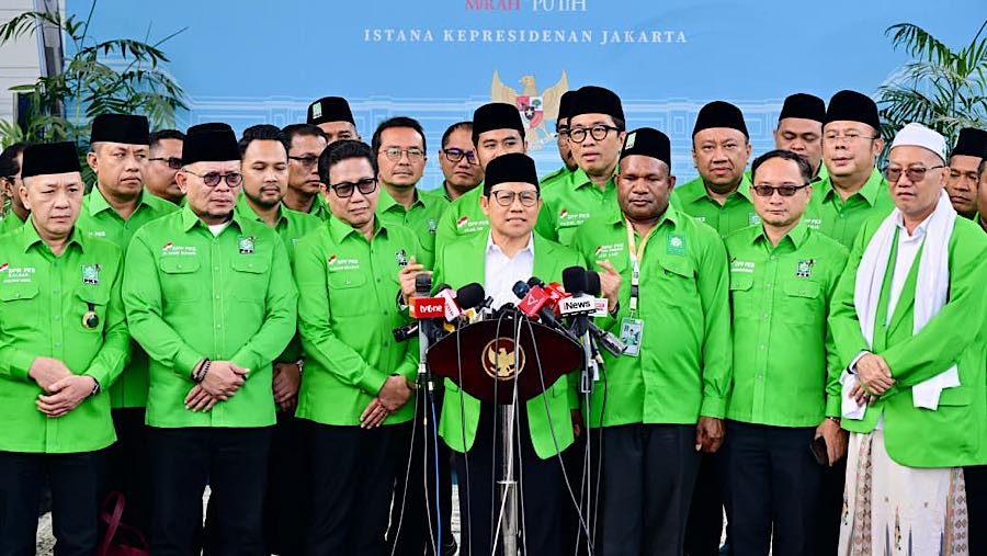 Ketua Umum PKB Muhaimin Iskandar dan pengurus PKB se-Indonesia temui Presiden Prabowo di Istana Negara. Foto: Rusman - Biro Pers Sekretariat Presiden