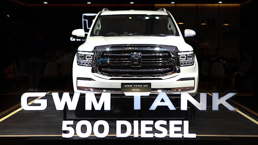 Great Wall Motor (GWM) Indonesia resmi memasarkan GWM Tank 500 mesin diesel mulai dari Rp 799 juta hingga Rp 889 juta . (Bloomberg Technoz/Andrean K)