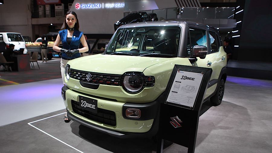 Suzuki Indonesia memperkenalkan Suzuki XBee, city car bergaya SUV ringkas yang dijual di Jepang saat ini. (Bloomberg Technoz/Andrean Kristianto)