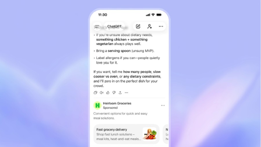 OpenAI Mulai Uji Coba Iklan. Dok: perusahaan