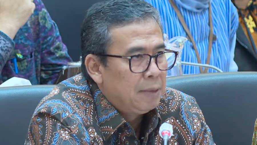 Ketua Dewan Jaminan Sosial Nasional (DJSN) Nunung Nuryartono di rapat DPR RI. (Tangkapan layar YouTube Parlemen TV)