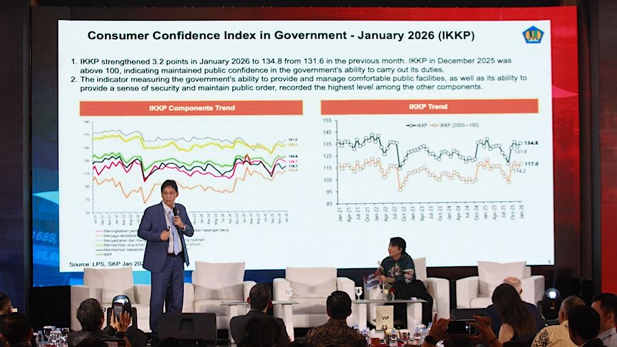 Purbaya mengatakan bahwa perbankan masih menganut struktur oligopolis sehingga dorongan untuk menurunkan tingkat bunga bank berjalan lambat.