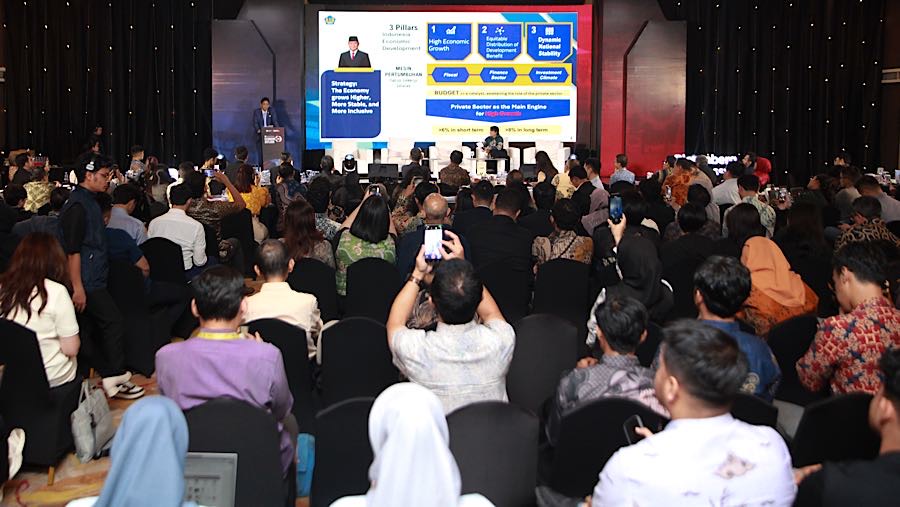 Bloomberg Technoz kembali menghadirkan forum diskusi tahunan Bloomberg Technoz Economic Outlook 2026. (Bloomberg Technoz/Andrean Kristianto)