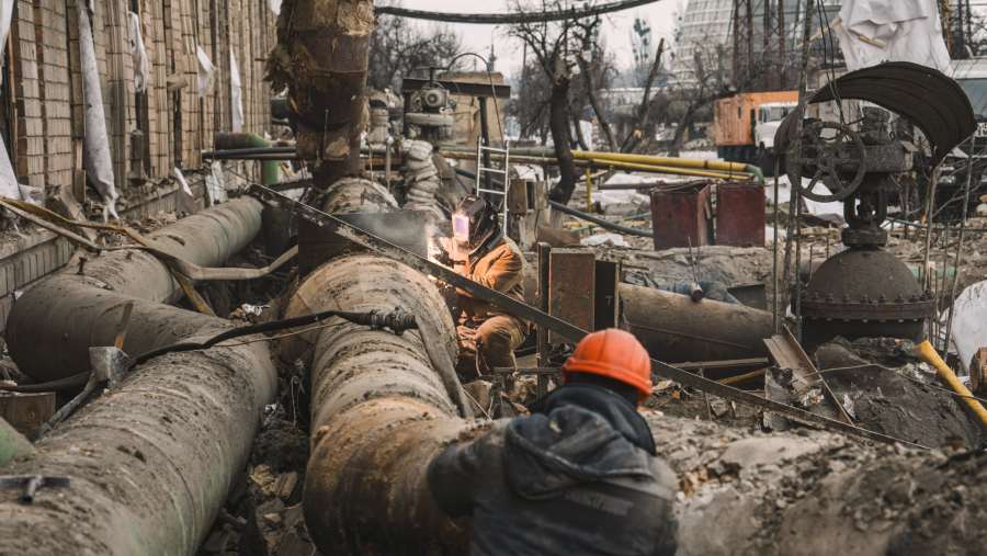 Daya rusak akibat perang Rusia-Ukrain. Dok: Andrew Kravchenko/Bloomberg